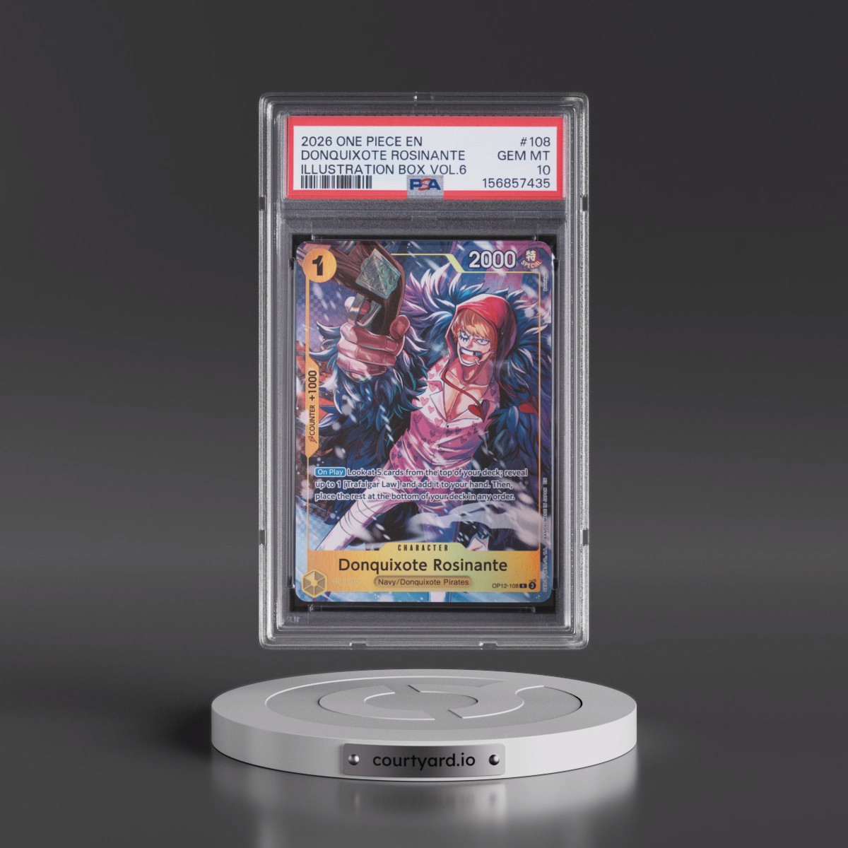 2026 One Piece Promos #108 Donquixote Rosinante - Illustration Box Vol.6 (PSA 10 GEM MINT)