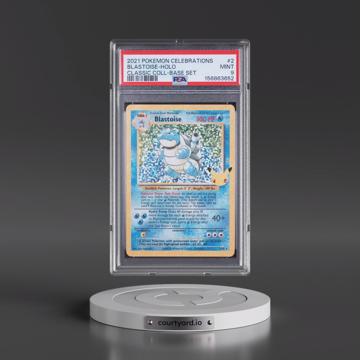 2021 Pokémon Celebrations Classic Collection #2 Blastoise - Holo (PSA 9 MINT)