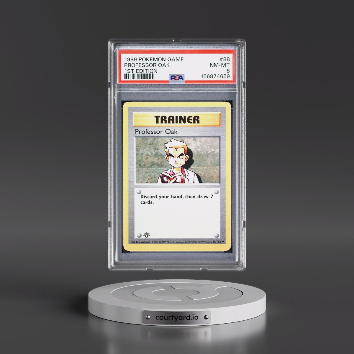 1999 Pokémon Game #88 Professor Oak - 1st Edition (PSA 8 NM-MT)