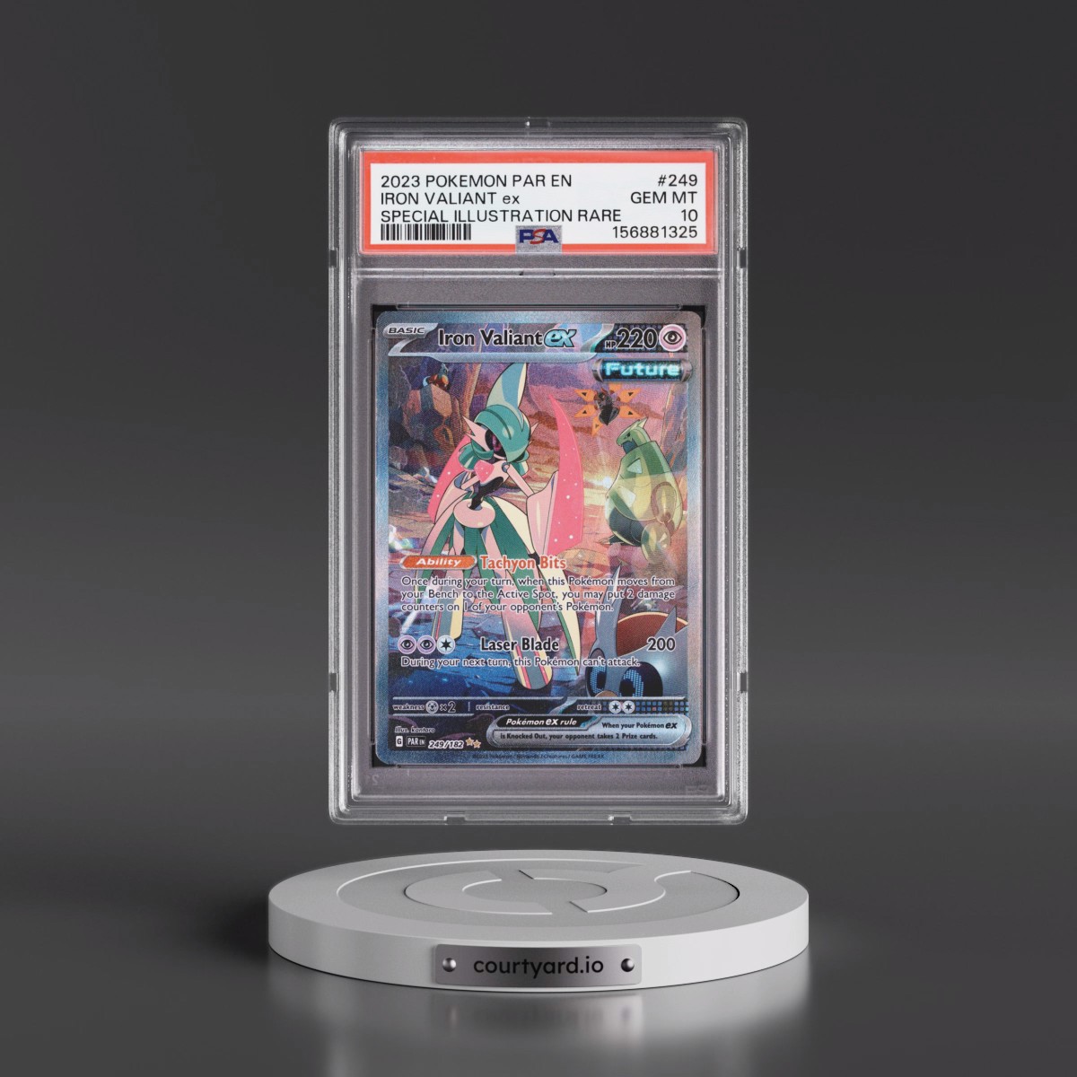 2023 Pokémon Par EN-Paradox Rift #249 Iron Valiant EX - Holo Special Illustration Rare (PSA 10 GEM MINT)
