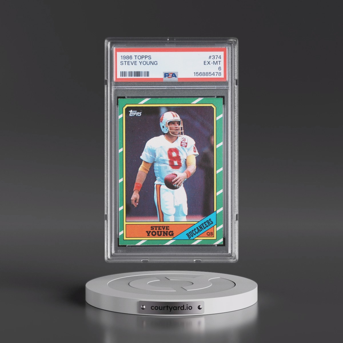 1986 Topps #374 Steve Young (PSA 6 EX-MT)