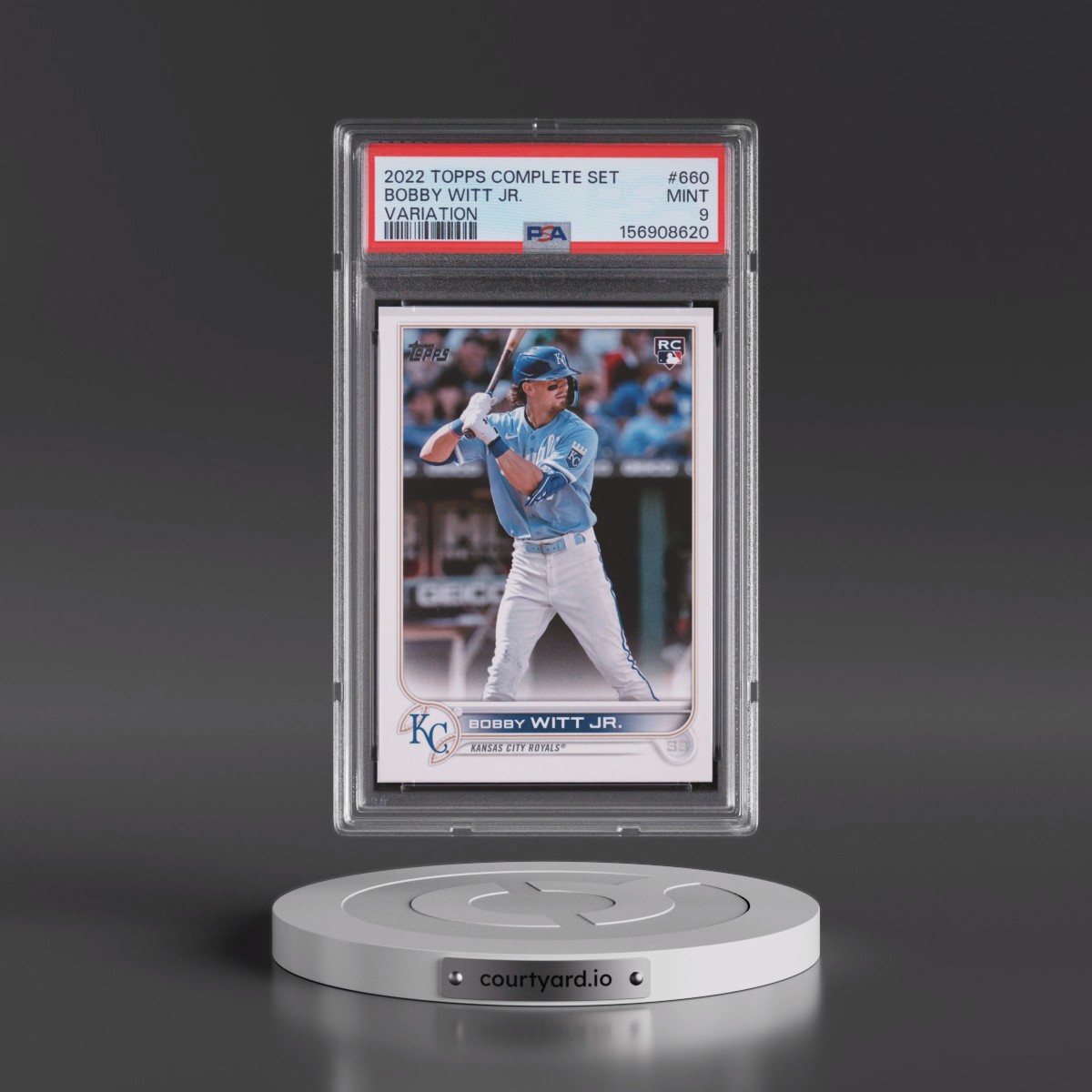 2022 Topps Complete Set #660 Bobby Witt Jr. - Variation (PSA 9 MINT)