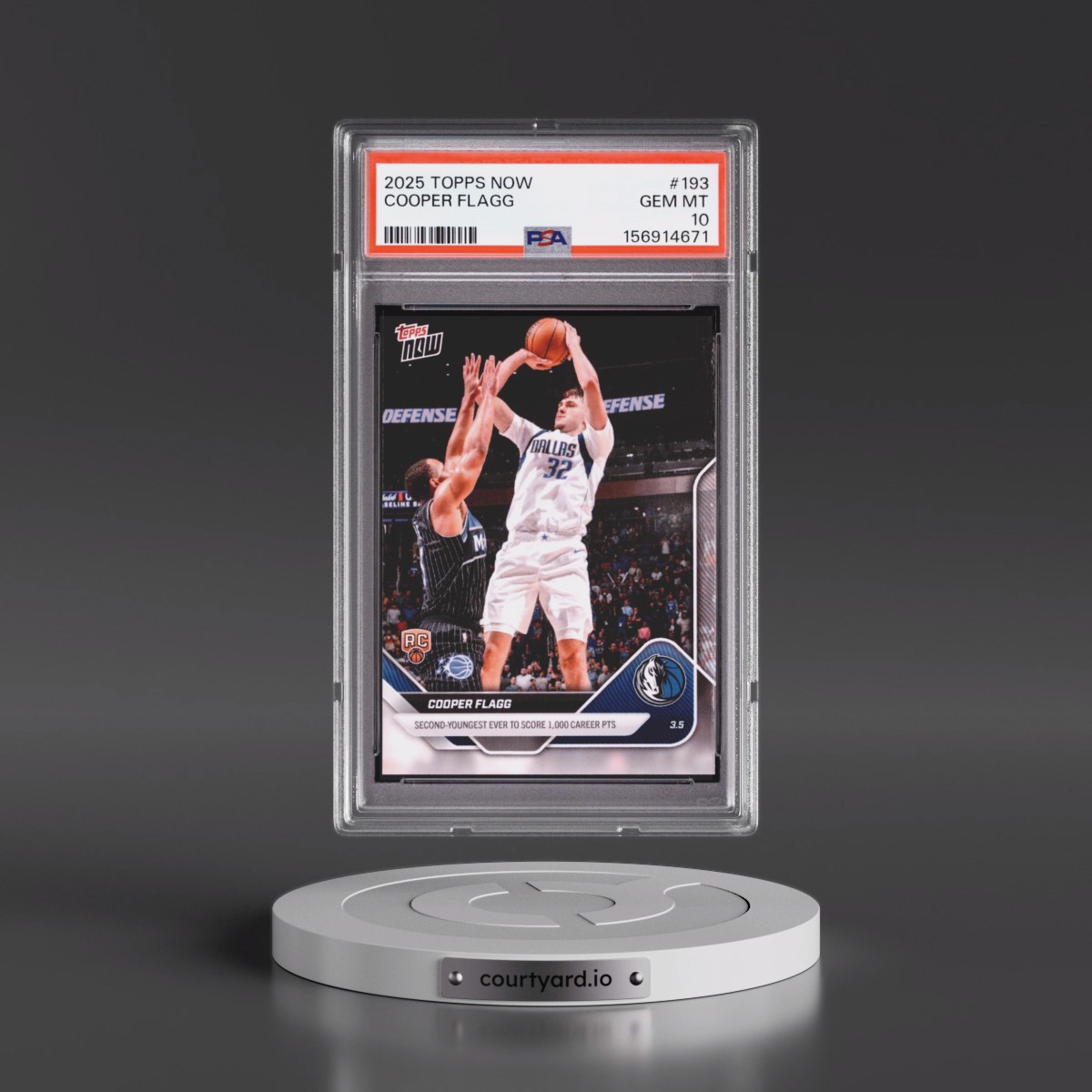 2025 Topps Now Cooper Flagg #193 PSA 10