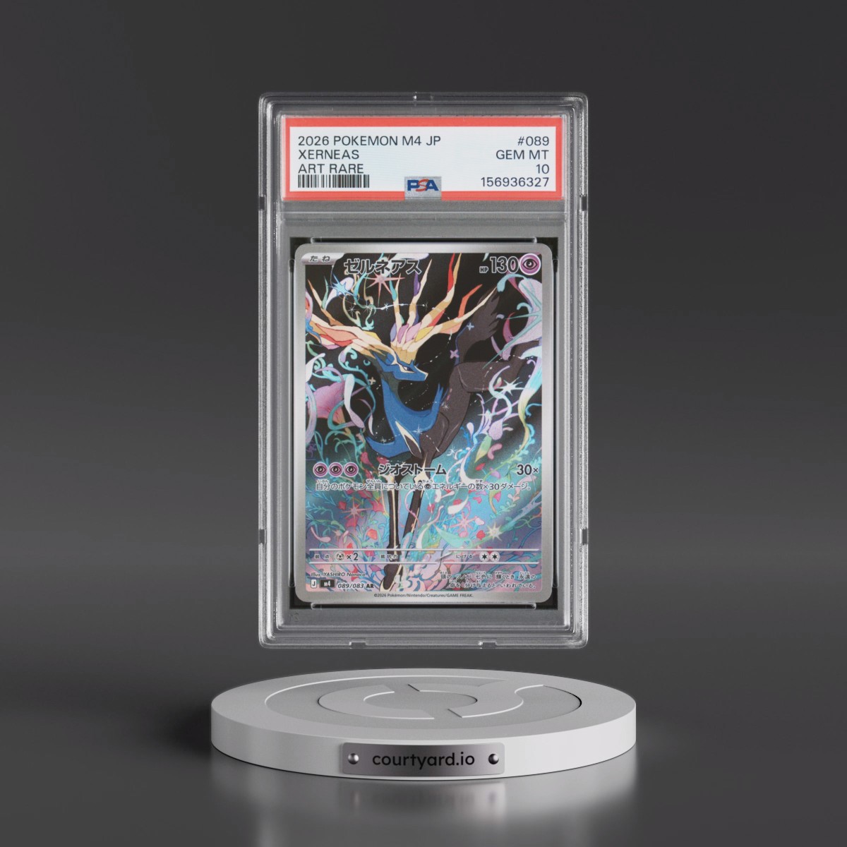 2026 Pokémon M4-Ninja Spinner #089 Xerneas - Art Rare (PSA 10 GEM MINT)