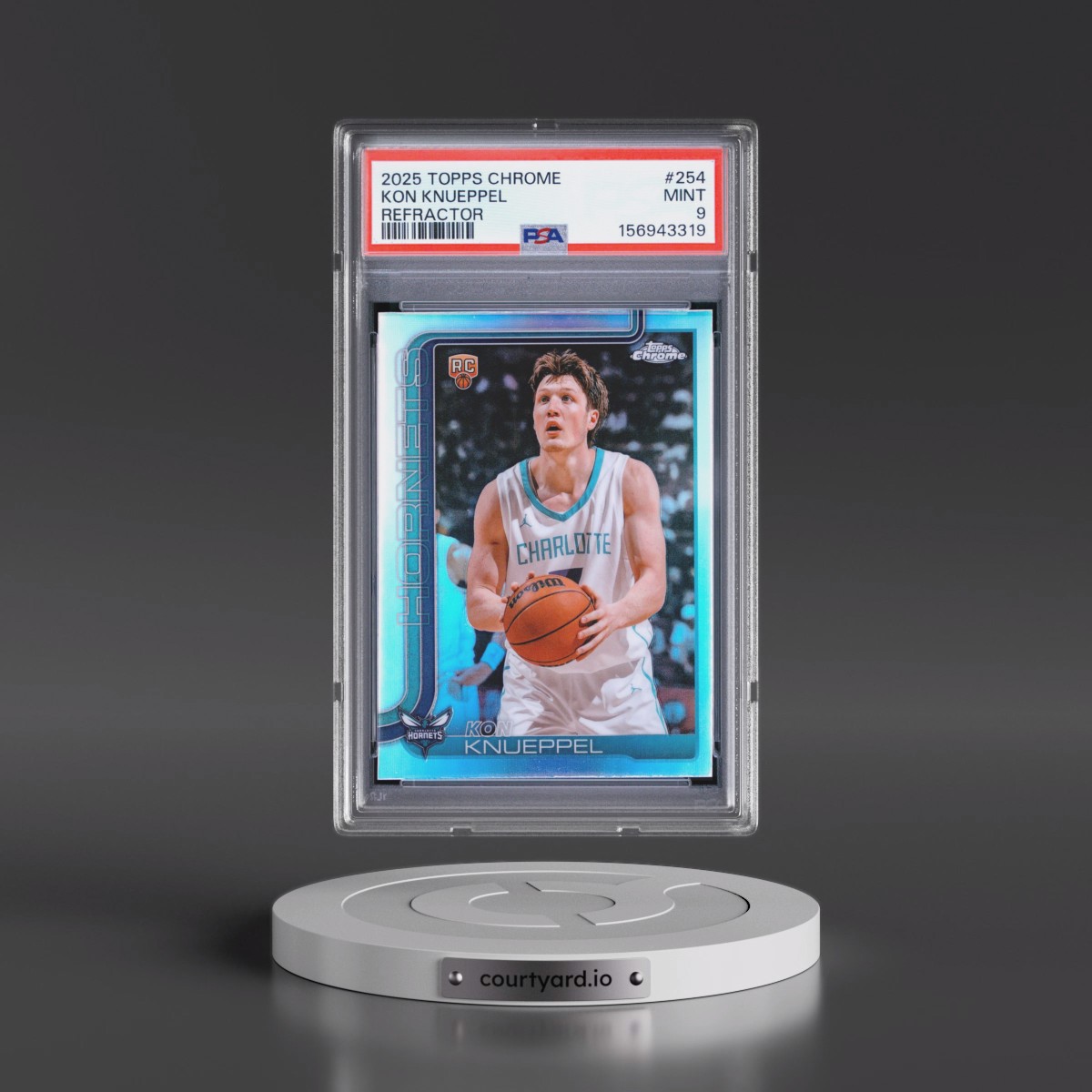2025 Topps Chrome #254 Kon Knueppel - Refractor (PSA 9 MINT)