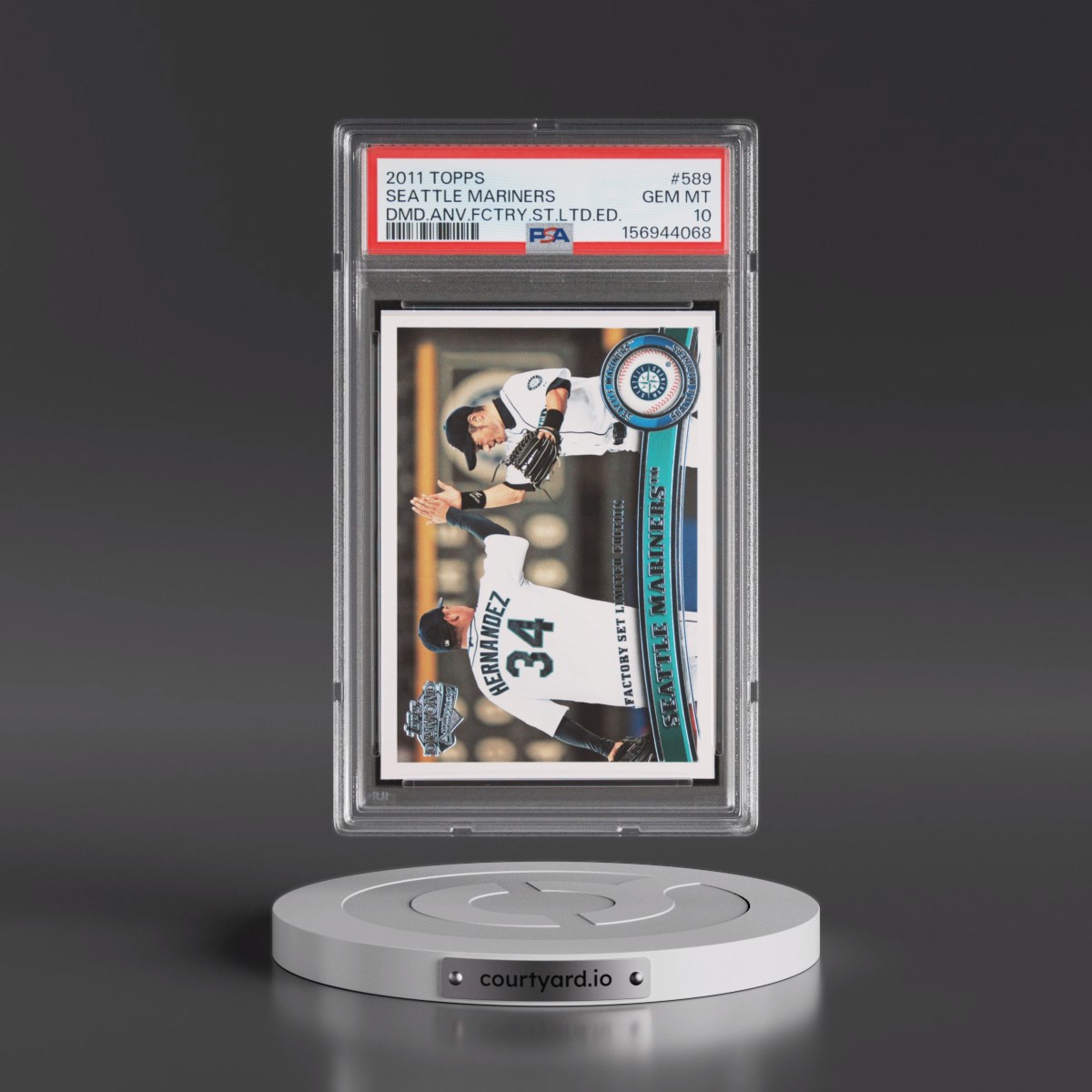 2011 Topps Seattle Mariners - Diamond Anniversary Factory Set Limited Edition #589 PSA 10