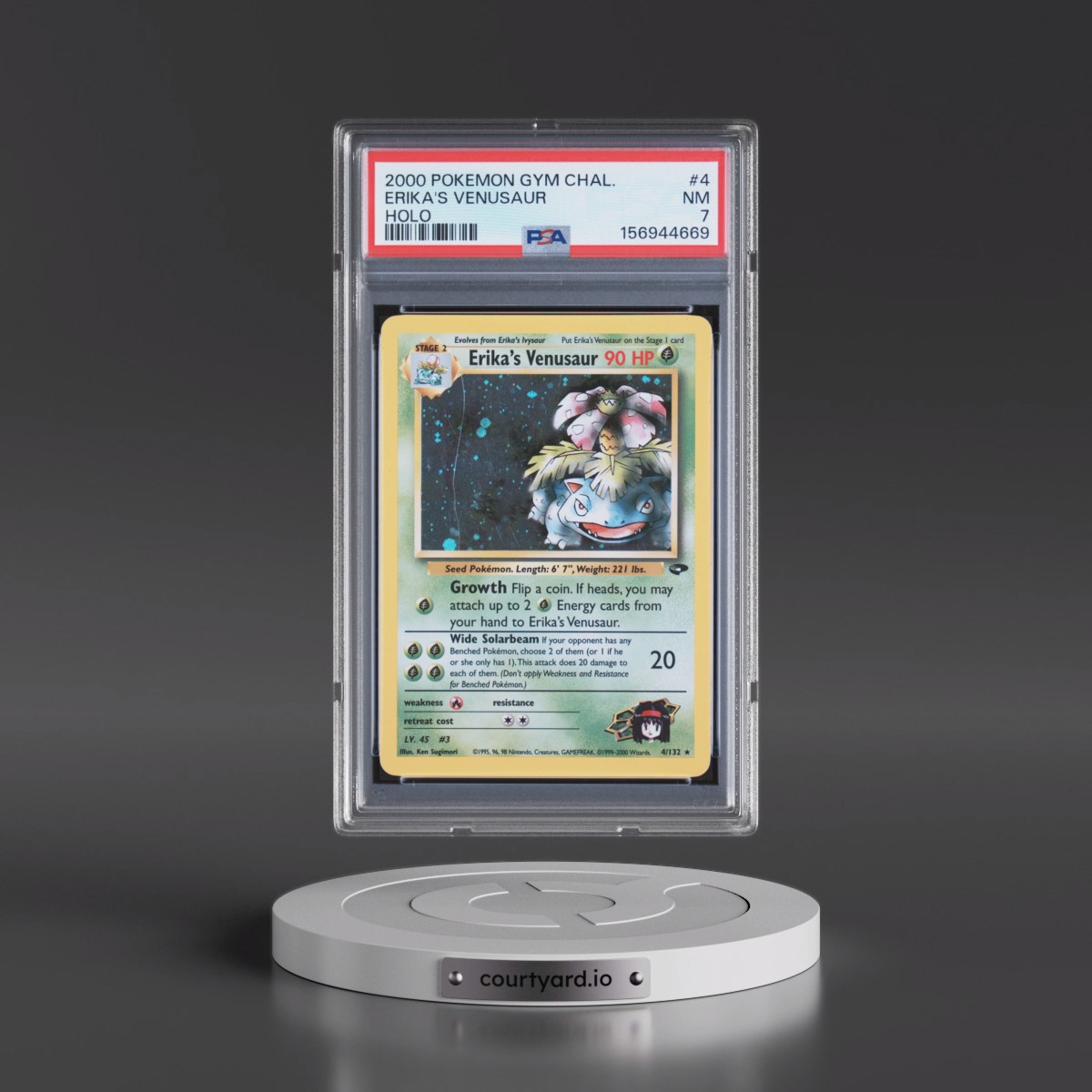 2000 Pokémon Gym Challenge Erika's Venusaur - Holo #4 PSA 7