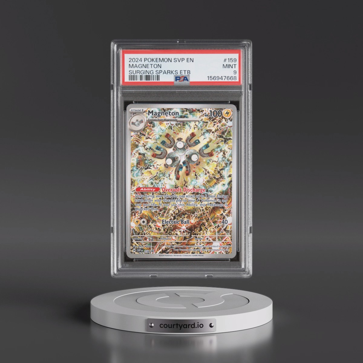 2024 Pokémon Svp EN-SV Black Star Promo #159 Magneton - Surging Sparks Elite Trainer Box (PSA 9 MINT)