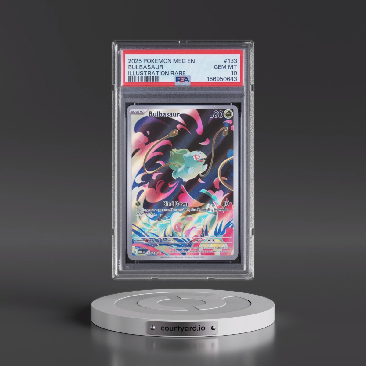 2025 Pokémon Meg EN-Mega Evolution #133 Bulbasaur - Illustration Rare (PSA 10 GEM MINT)