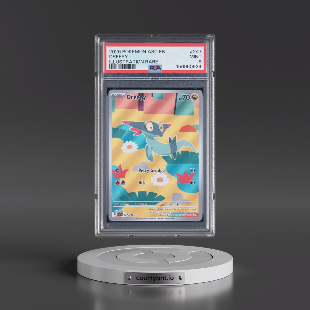 2026 Pokémon Asc EN-Ascended Heroes #247 Dreepy - Illustration Rare (PSA 9 MINT)