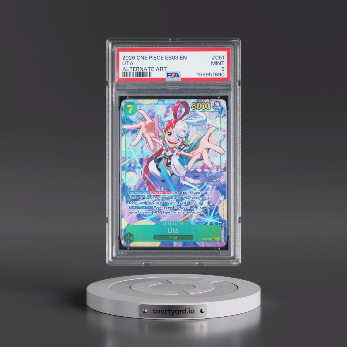 2026 One Piece EB03-Extra Booster -One Piece Heroines Edition #061 Uta - Alternate Art (PSA 9 MINT)