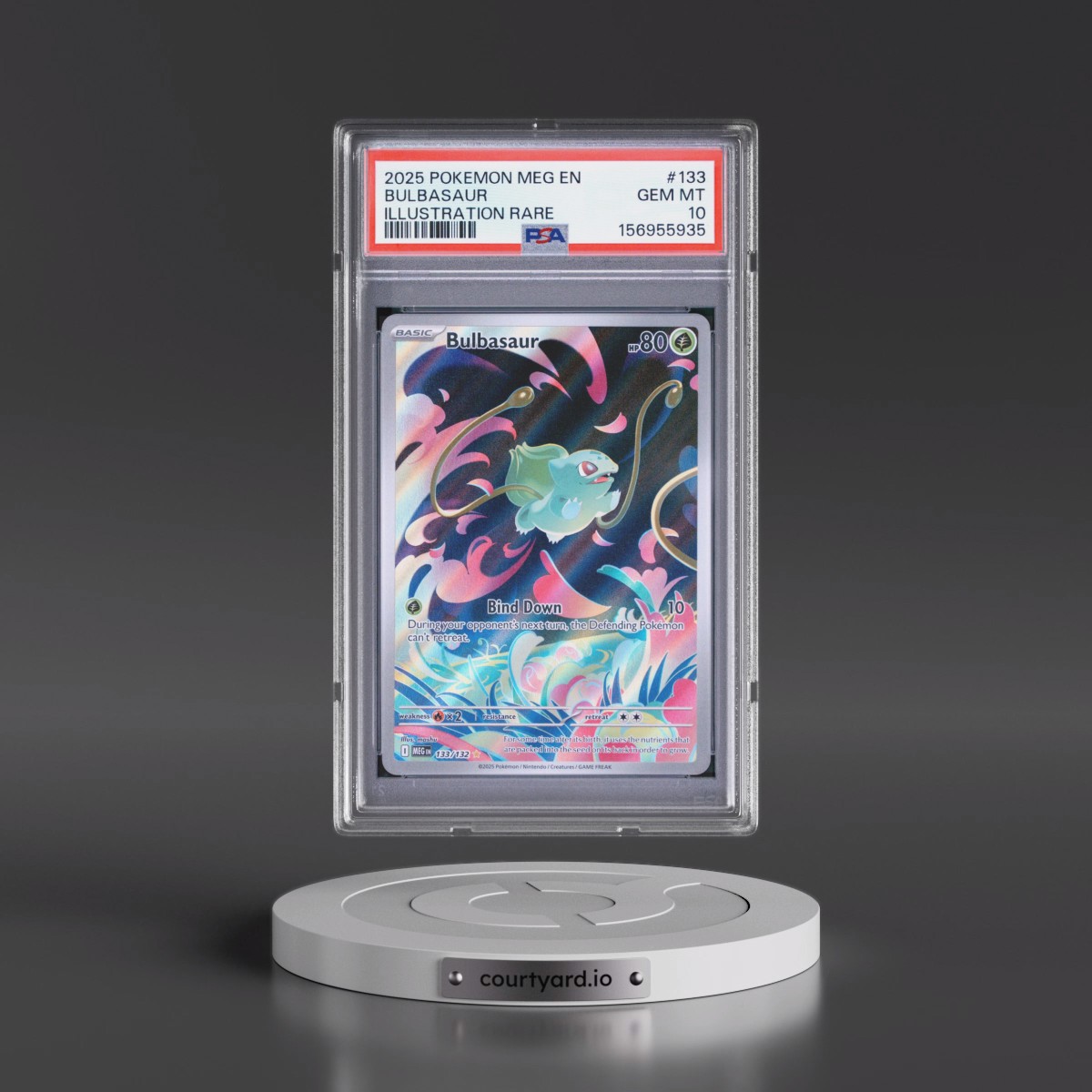 2025 Pokémon Meg EN-Mega Evolution #133 Bulbasaur - Illustration Rare (PSA 10 GEM MINT)