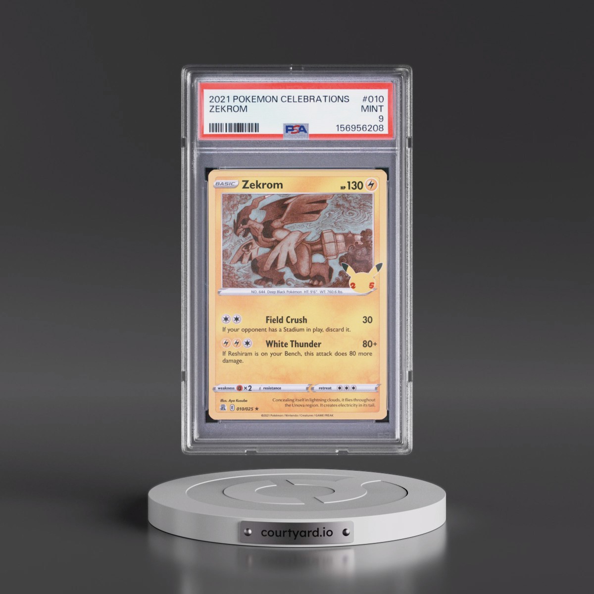 2021 Pokémon Celebrations #010 Zekrom (PSA 9 MINT)