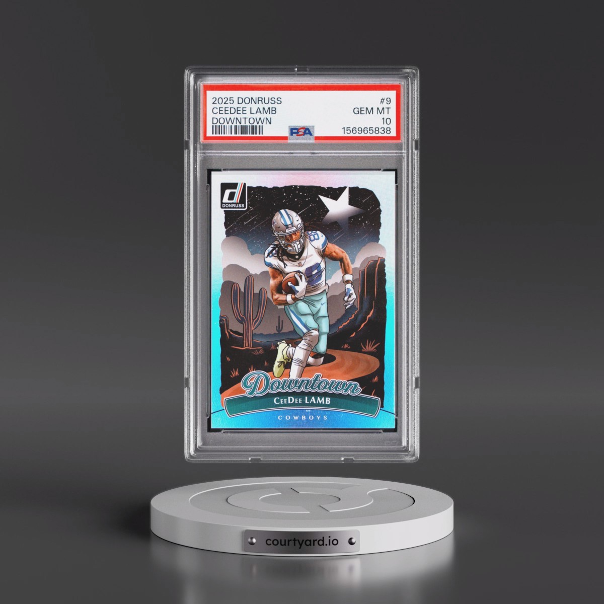 2025 Panini Donruss Downtown #9 Ceedee Lamb (PSA 10 GEM MINT)
