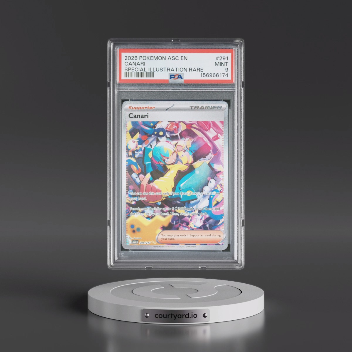 2026 Pokémon Asc EN-Ascended Heroes #291 Canari - Special Illustration Rare (PSA 9 MINT)