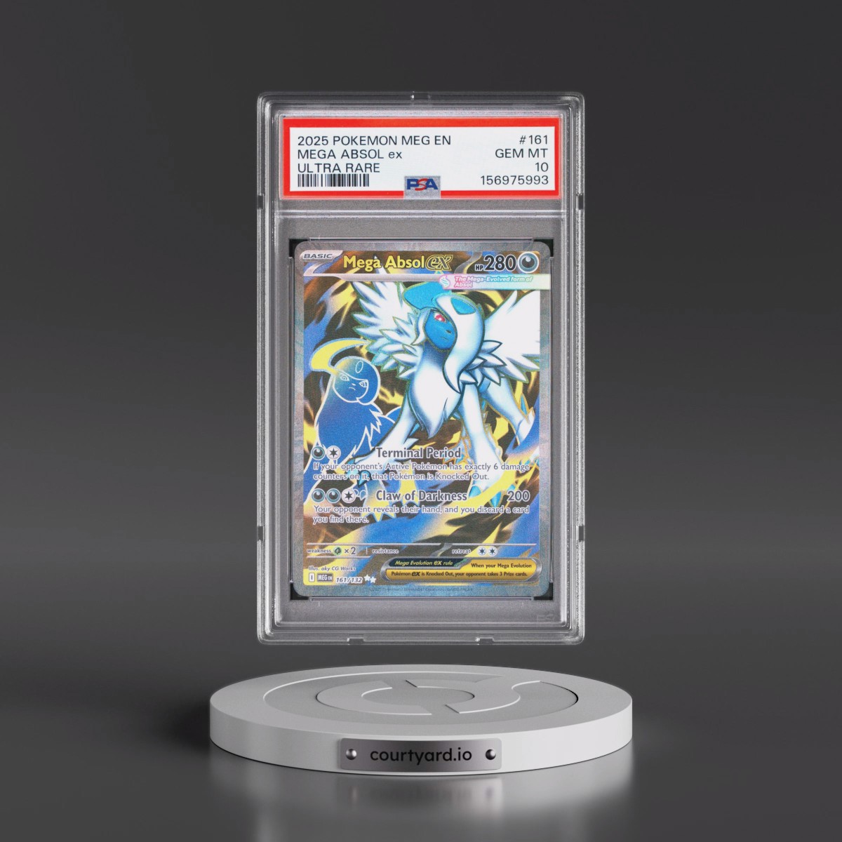 2025 Pokémon Meg EN-Mega Evolution #161 Mega Absol EX - Holo Ultra Rare (PSA 10 GEM MINT)