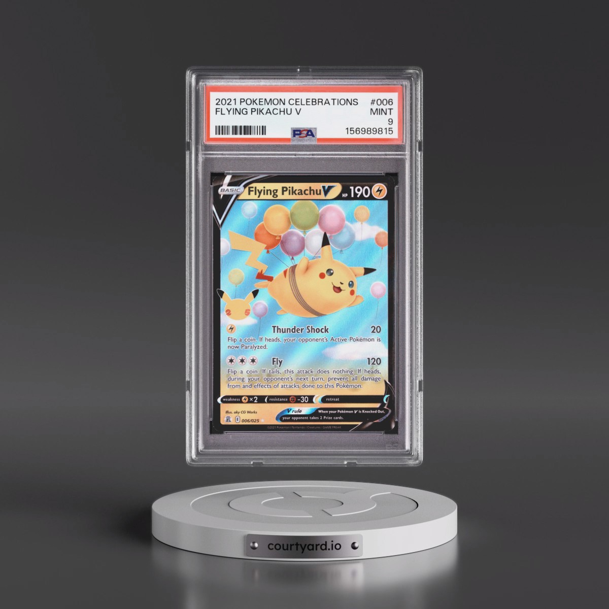 2021 Pokémon Celebrations #006 Flying Pikachu V - Holo (PSA 9 MINT)