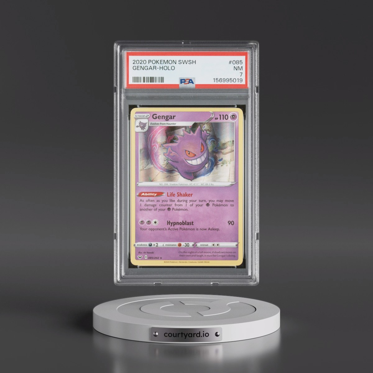 2020 Pokémon Sword & Shield #085 Gengar - Holo (PSA 7 NM)