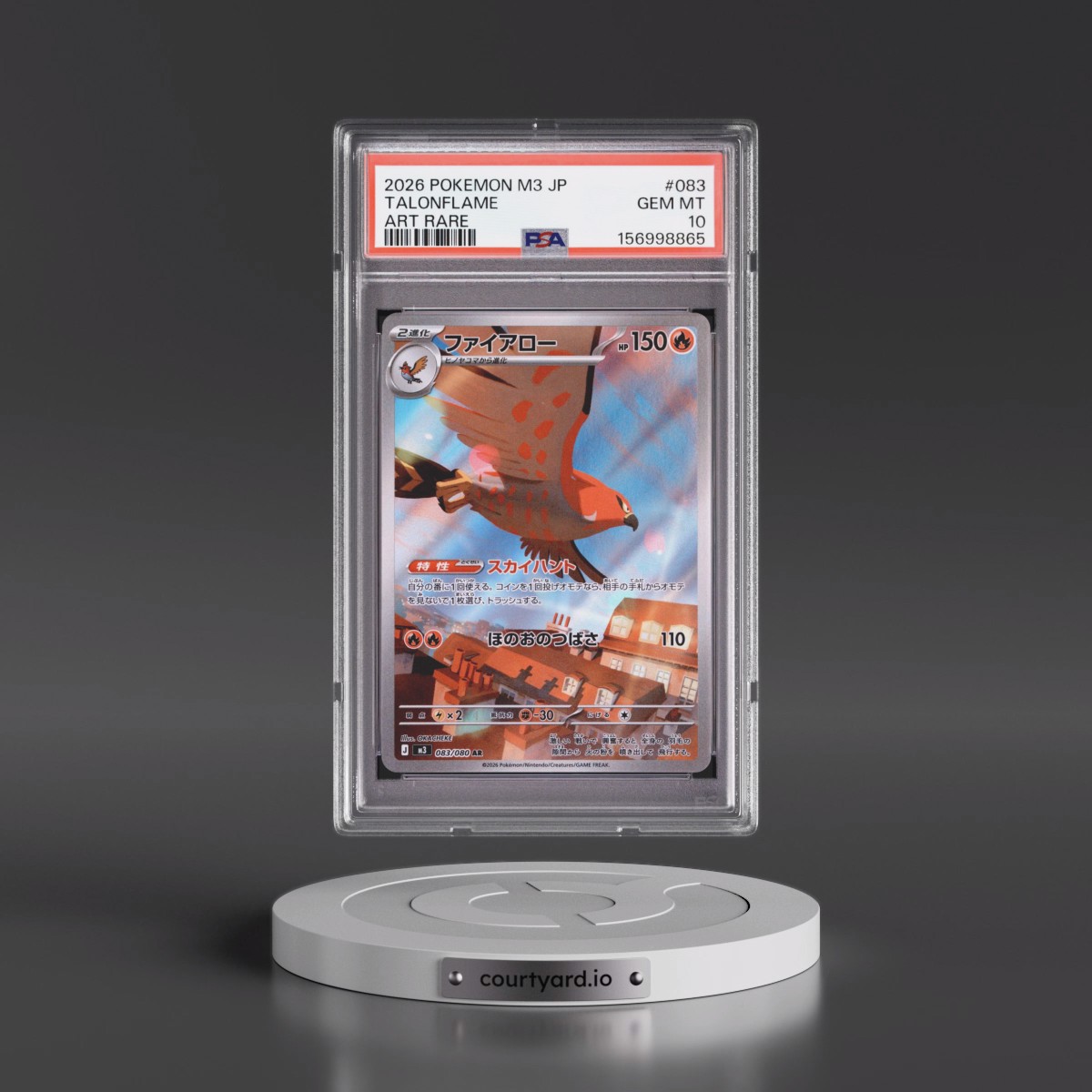 2026 Pokémon M3-Nullifying Zero #083 Talonflame - Art Rare (PSA 10 GEM MINT)