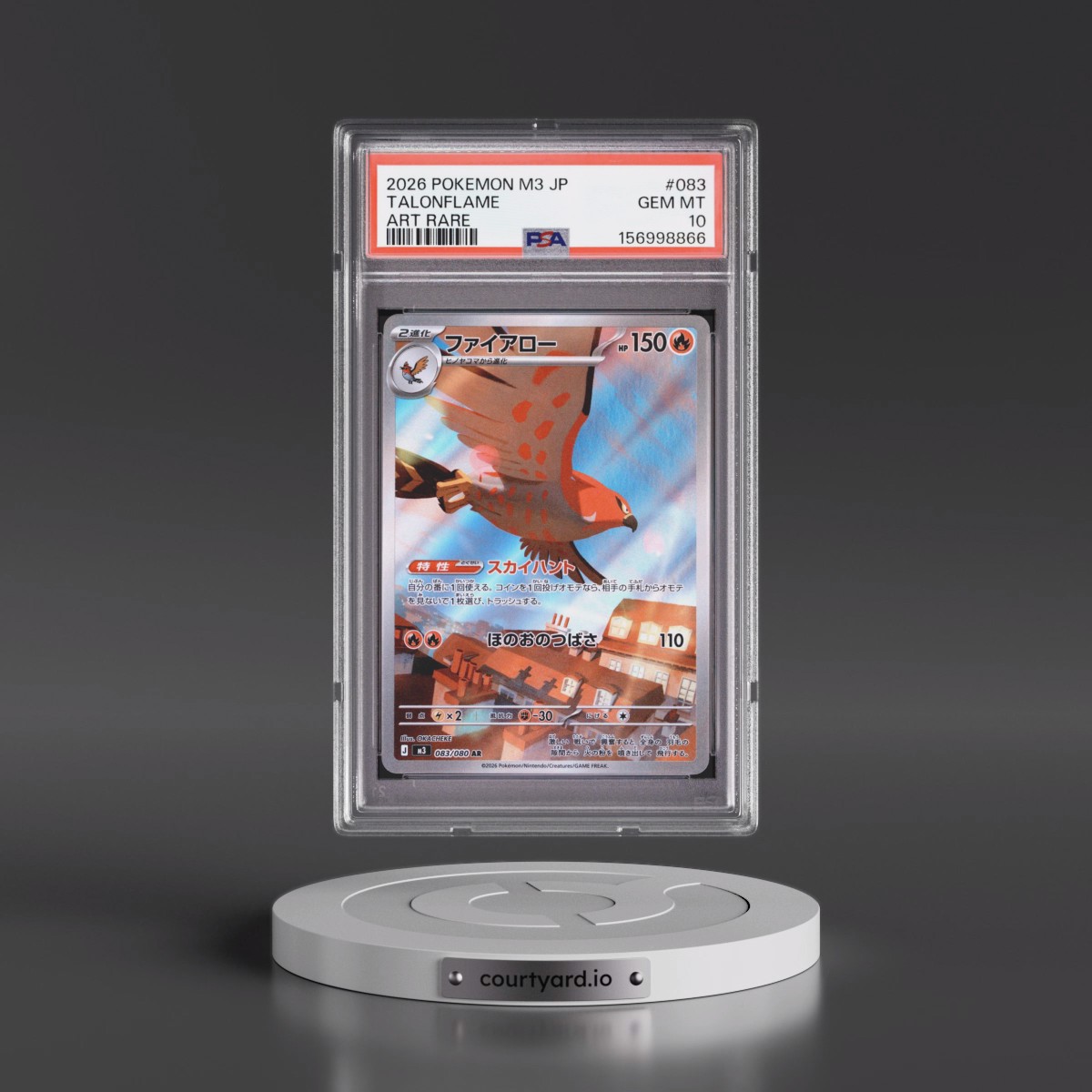 2026 Pokémon M3-Nullifying Zero #083 Talonflame - Art Rare (PSA 10 GEM MINT)