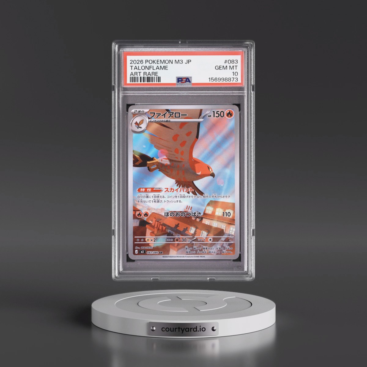 2026 Pokémon M3-Nullifying Zero #083 Talonflame - Art Rare (PSA 10 GEM MINT)