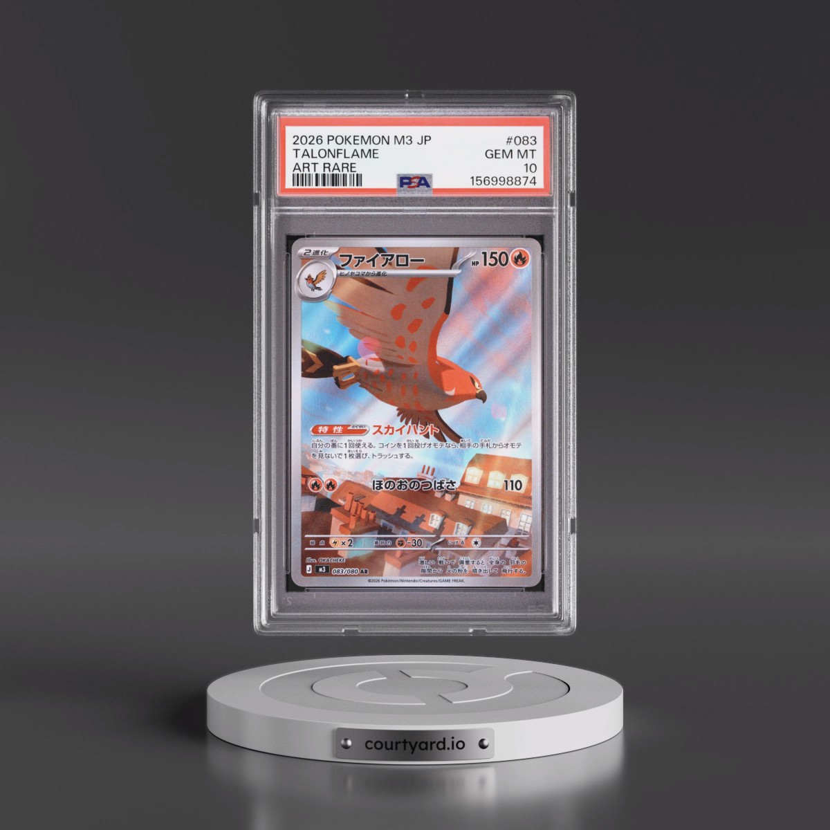 2026 Pokémon M3-Nullifying Zero #083 Talonflame - Art Rare (PSA 10 GEM MINT)