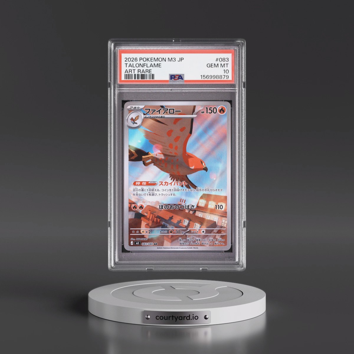 2026 Pokémon M3-Nullifying Zero #083 Talonflame - Art Rare (PSA 10 GEM MINT)