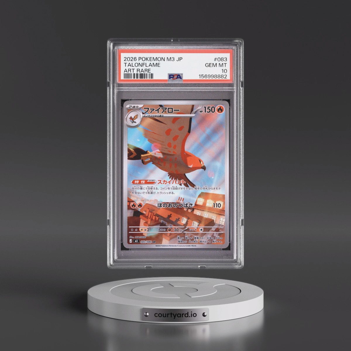 2026 Pokémon M3-Nullifying Zero #083 Talonflame - Art Rare (PSA 10 GEM MINT)