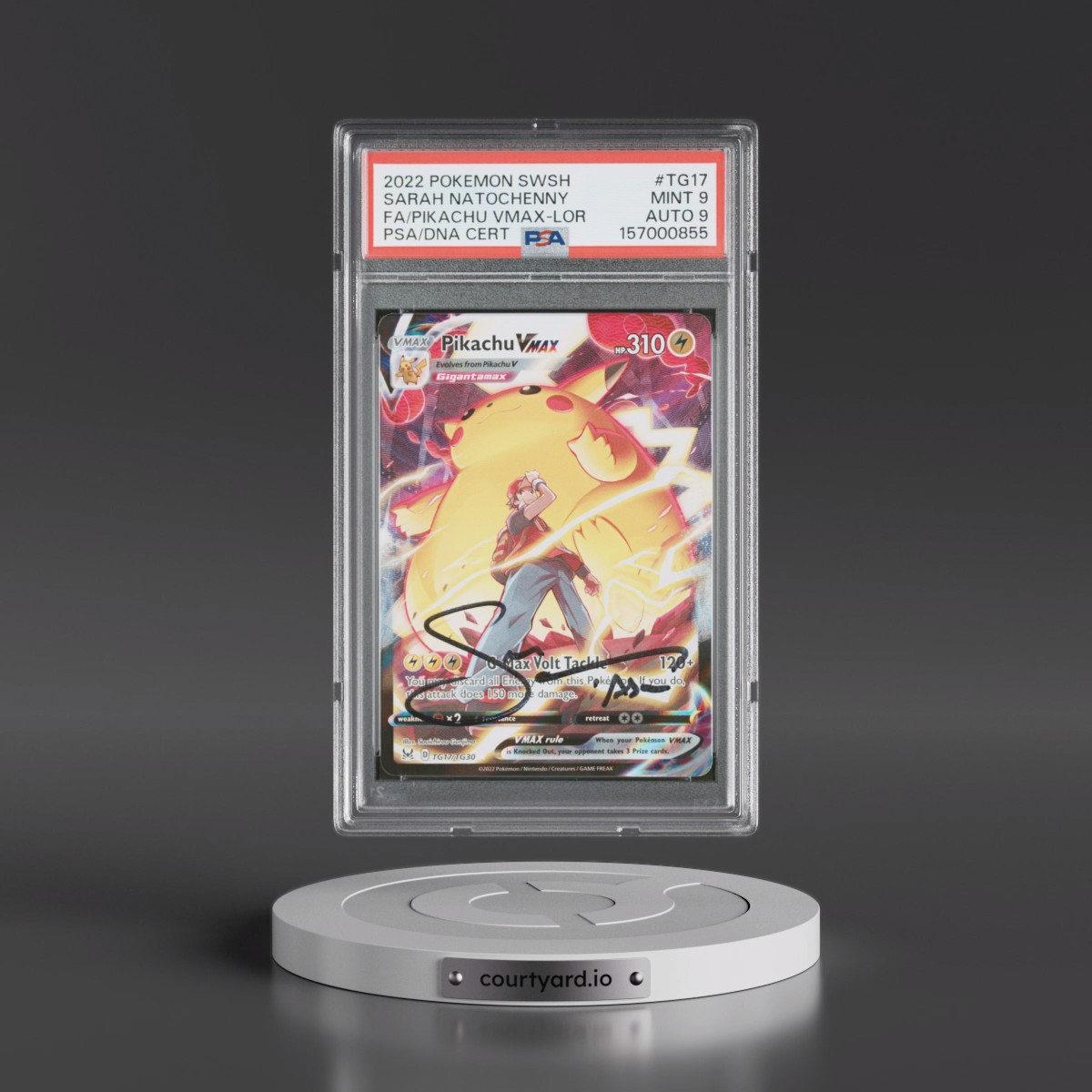 2022 Pokémon Sword & Shield Lost Origin #TG17 Pikachu Vmax - Full Art (PSA 9 MINT)