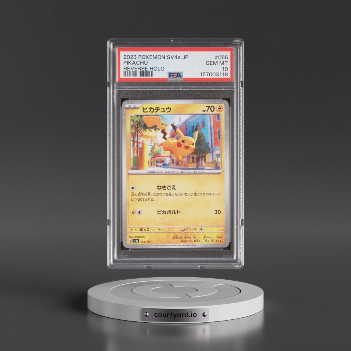 2023 Pokémon Sv4a-Shiny Treasure EX #055 Pikachu - Reverse Holo (PSA 10 GEM MINT)