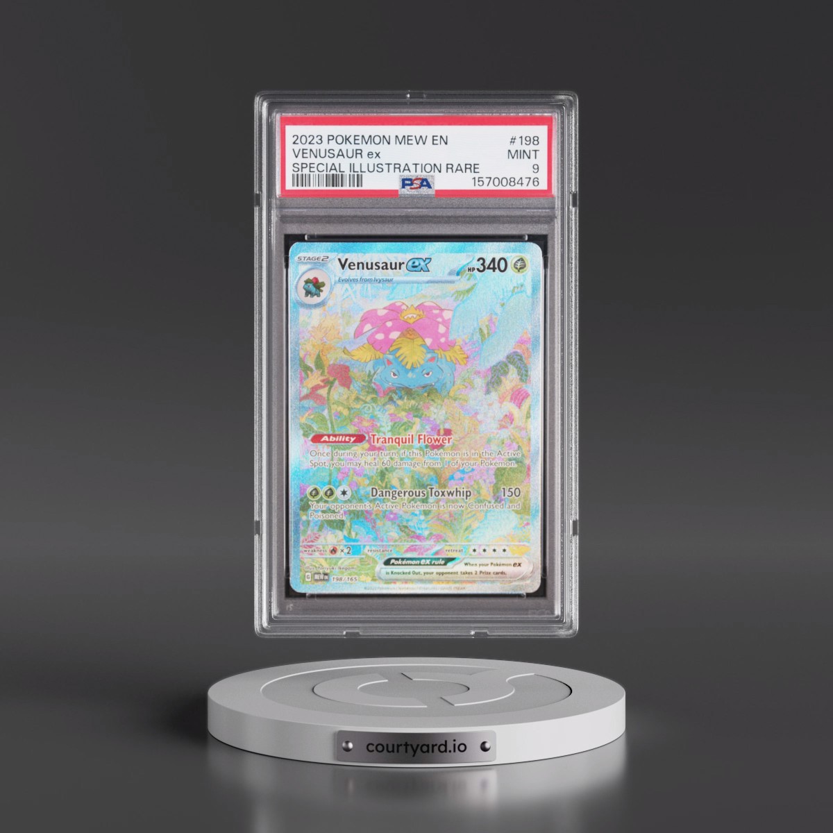 2023 Pokémon Mew EN-151 #198 Venusaur EX - Holo Special Illustration Rare (PSA 9 MINT)