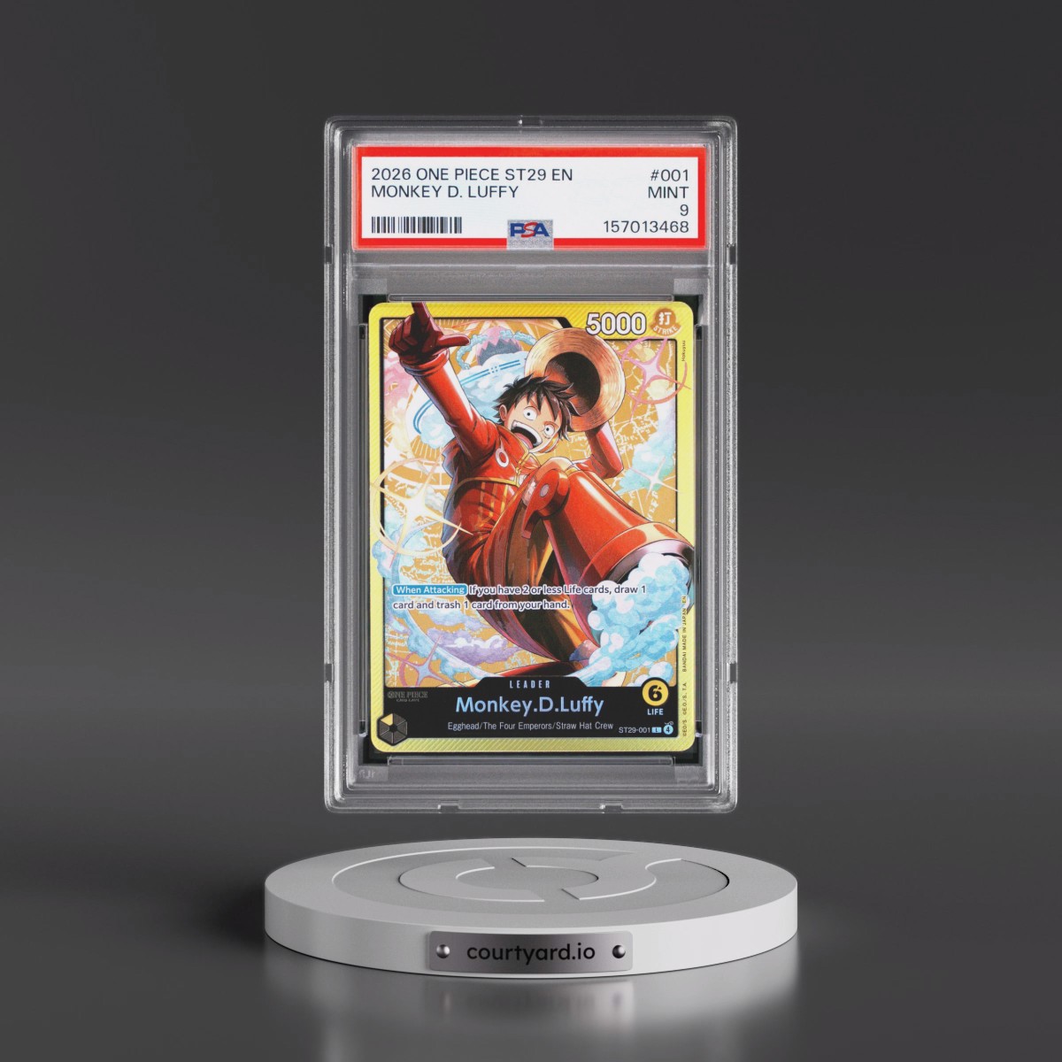 2026 One Piece Starter Deck ST29-Egghead #001 Monkey D. Luffy (PSA 9 MINT)