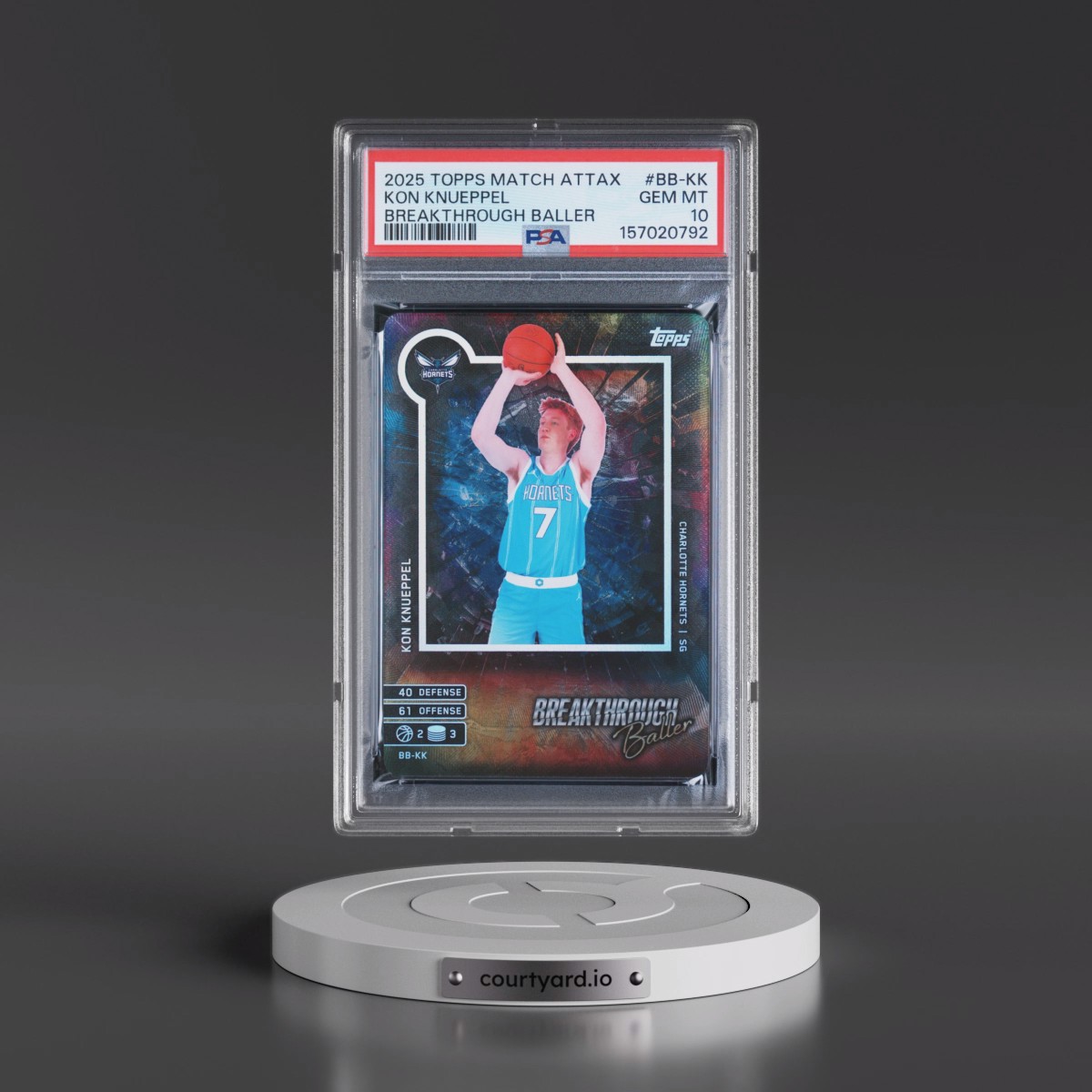 2025 Topps Match Attax Breakthrough Baller #BB-KK Kon Knueppel (PSA 10 GEM MINT)