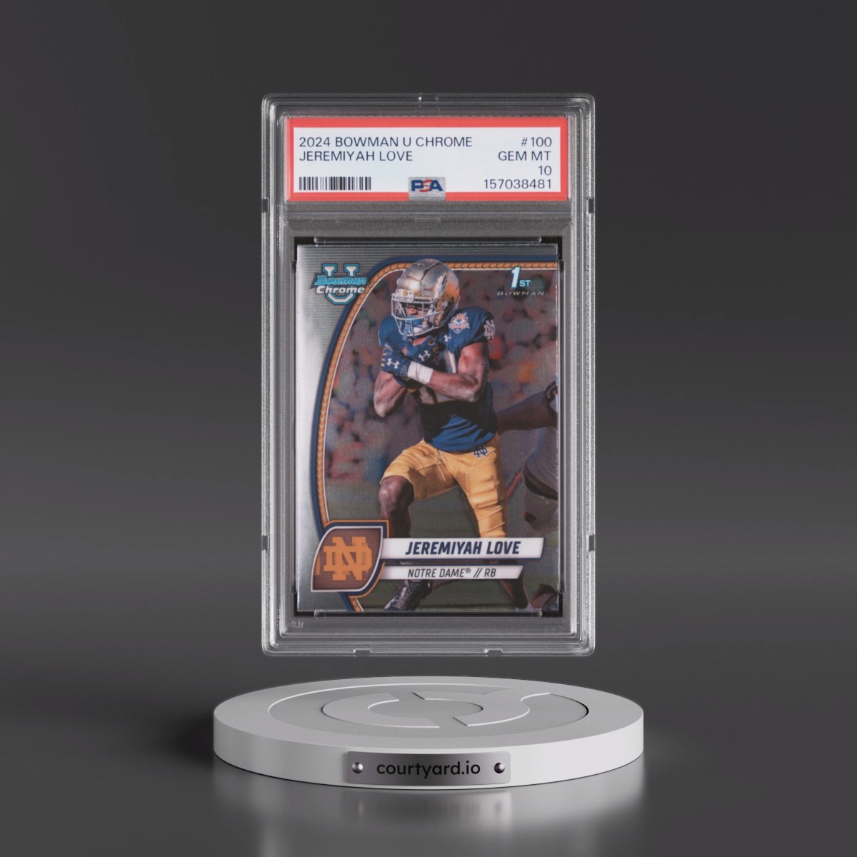 2024 Bowman University Chrome Jeremiyah Love #100 PSA 10