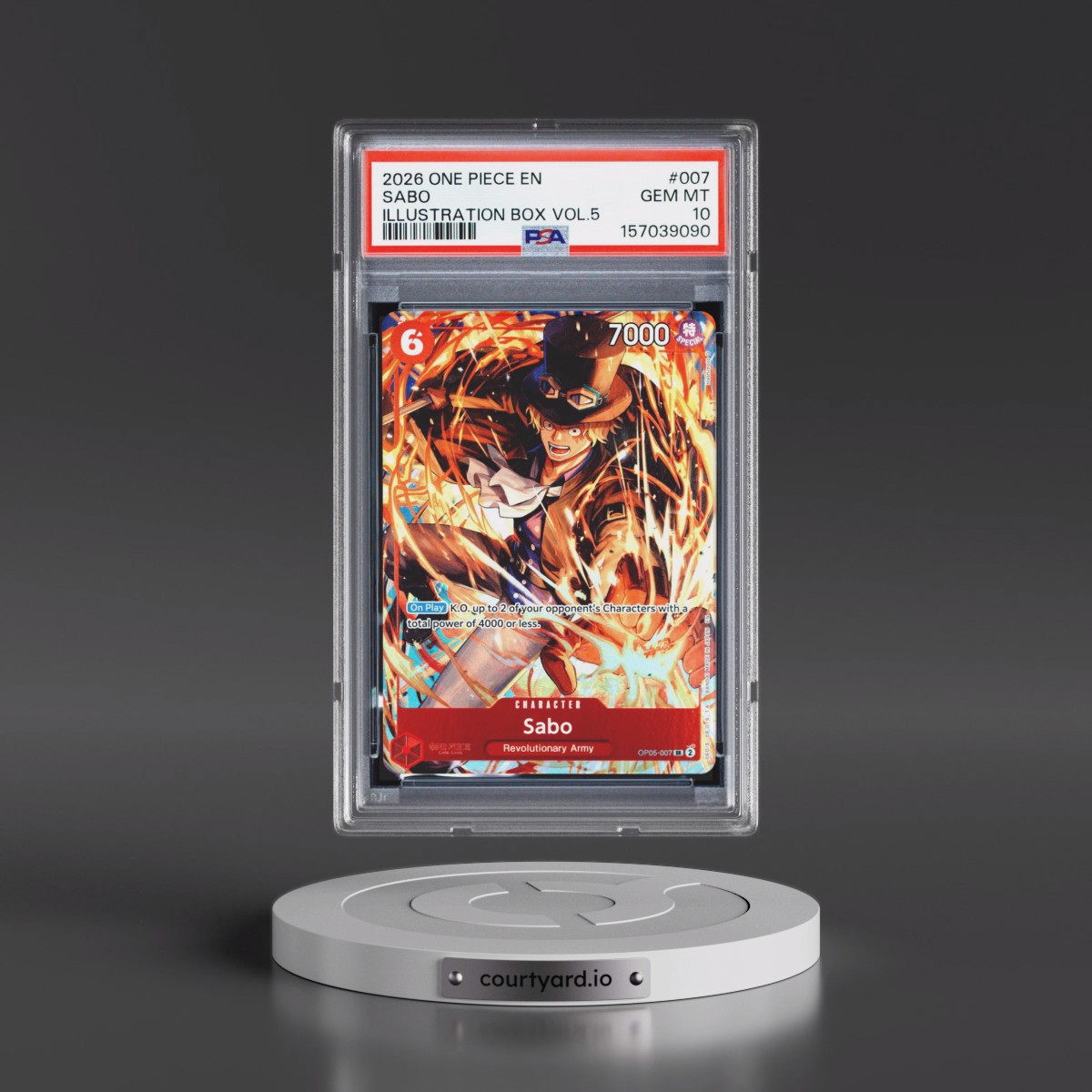 2026 One Piece Promos #007 Sabo - Illustration Box Vol.5 (PSA 10 GEM MINT)