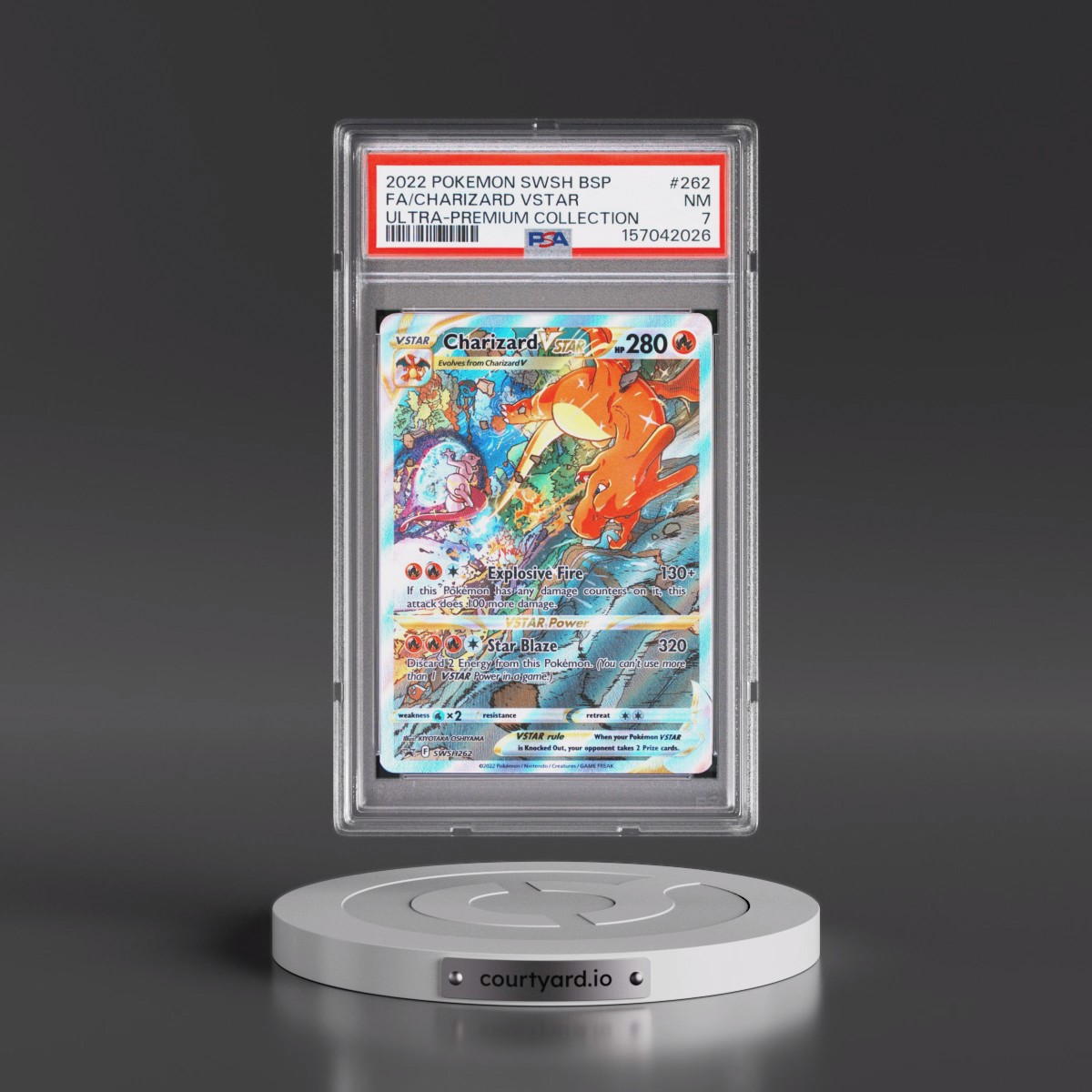 2022 Pokémon Swsh Black Star Promo #262 Charizard Vstar - Full Art Sword & Shield Ultra-Premium Collection-Charizard (PSA 7 NM)