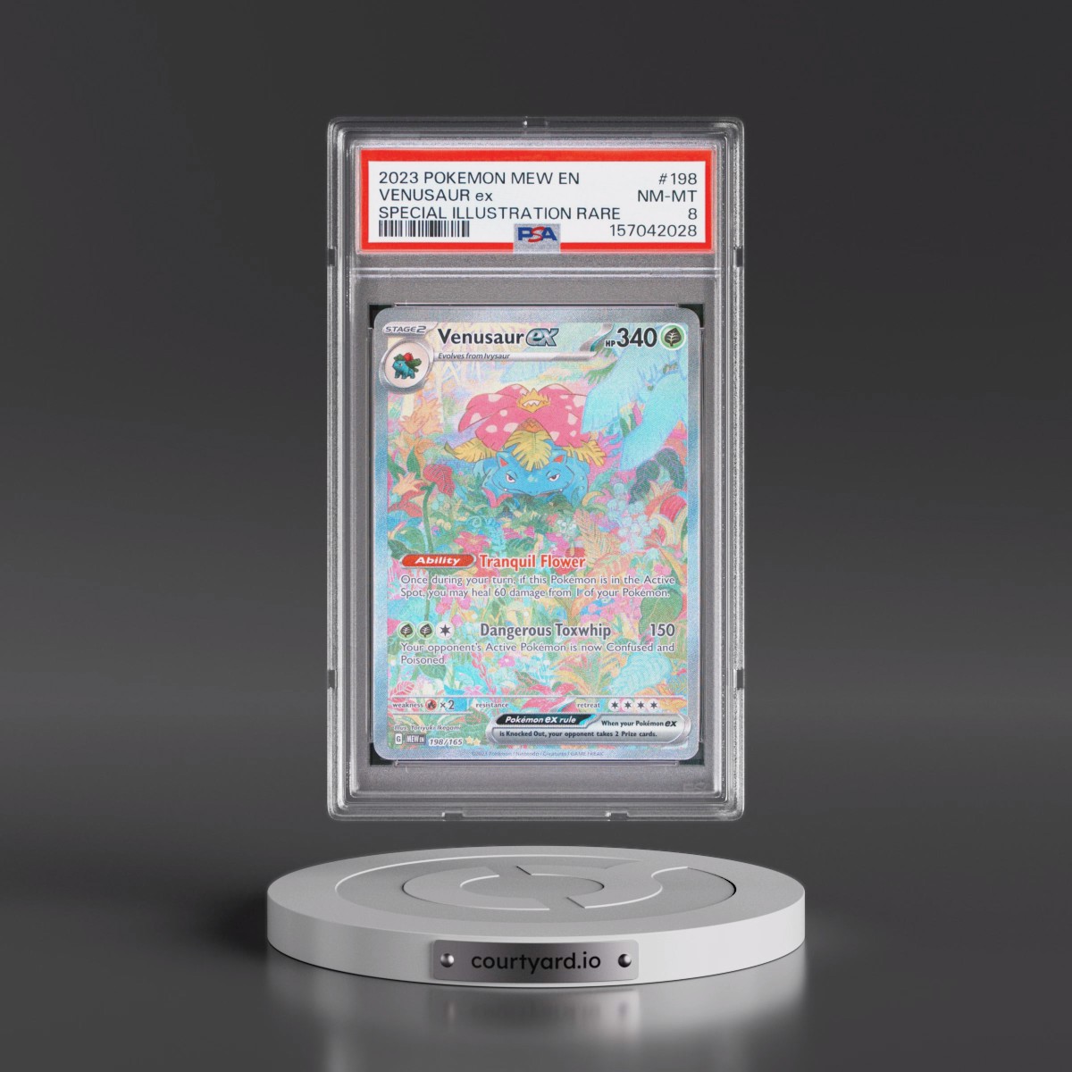 2023 Pokémon Mew EN-151 #198 Venusaur EX - Holo Special Illustration Rare (PSA 8 NM-MT)