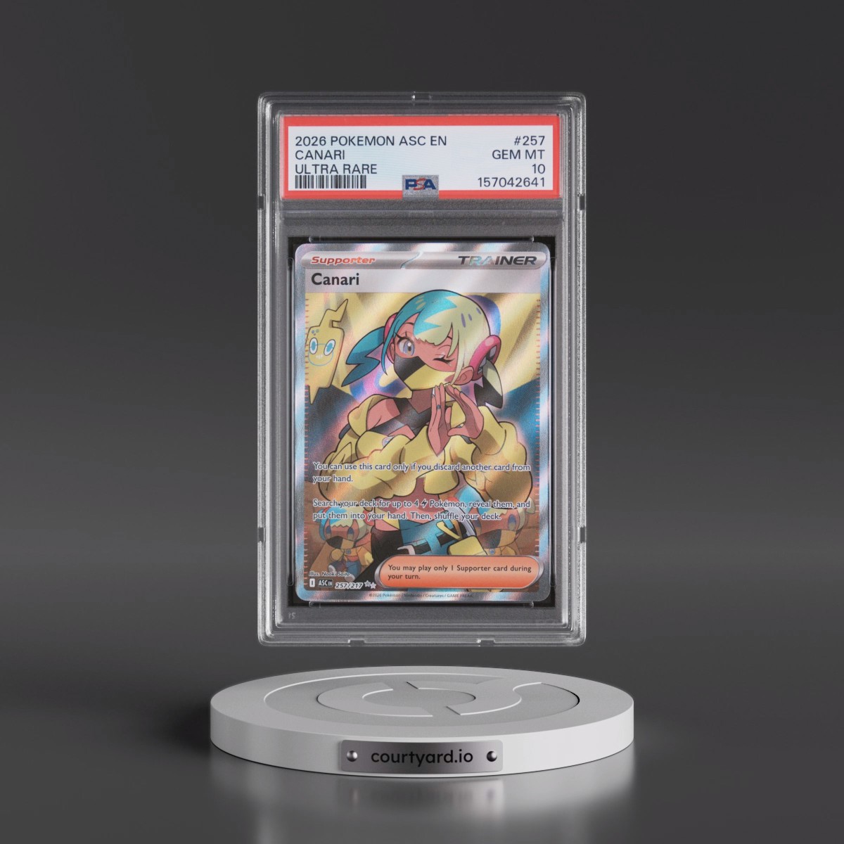 2026 Pokémon Asc EN-Ascended Heroes #257 Canari - Ultra Rare (PSA 10 GEM MINT)