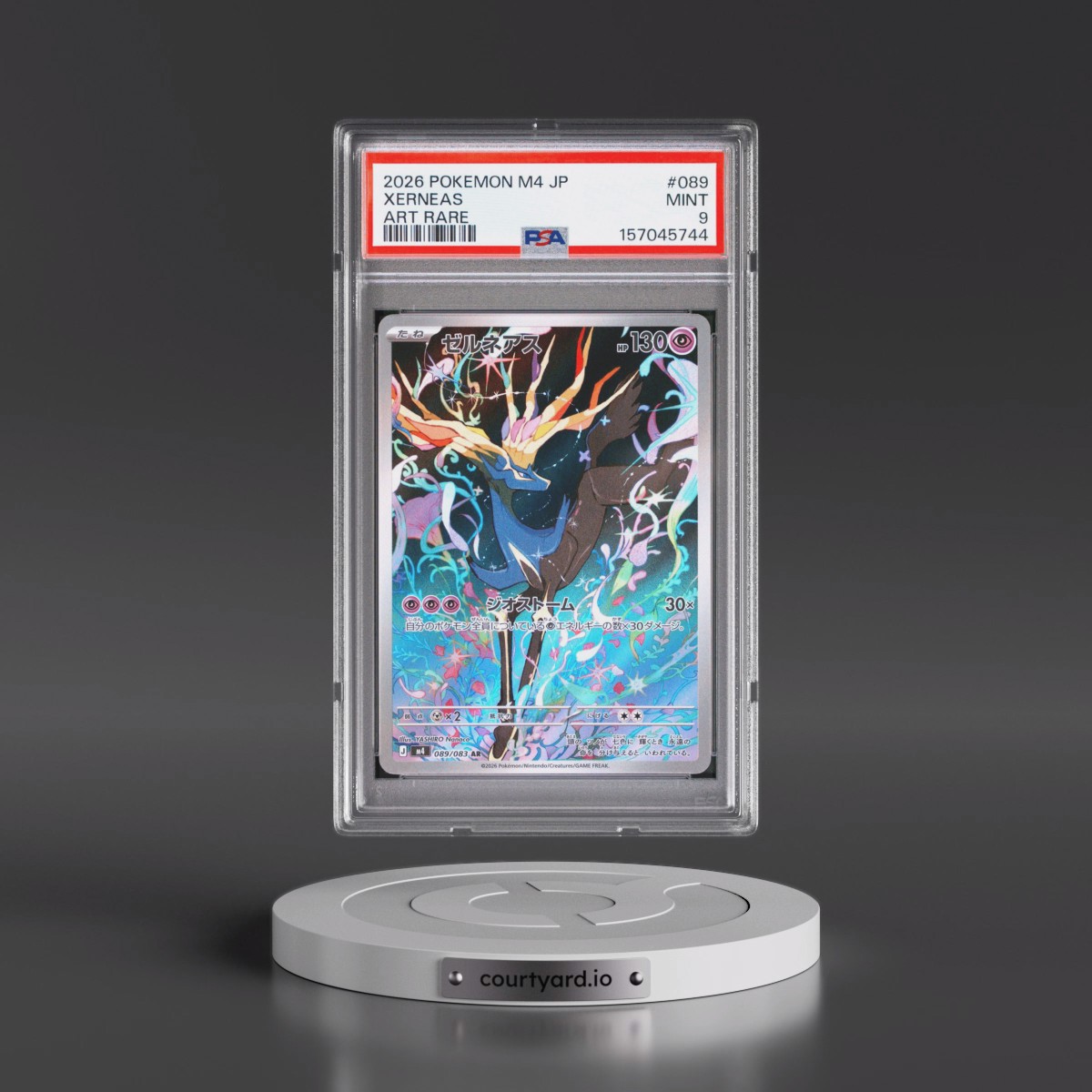2026 Pokémon M4-Ninja Spinner Xerneas - Art Rare #089 PSA 9