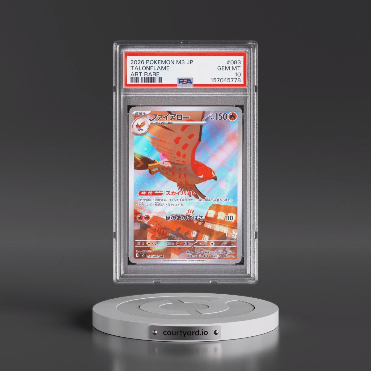 2026 Pokémon M3-Nullifying Zero #083 Talonflame - Art Rare (PSA 10 GEM MINT)