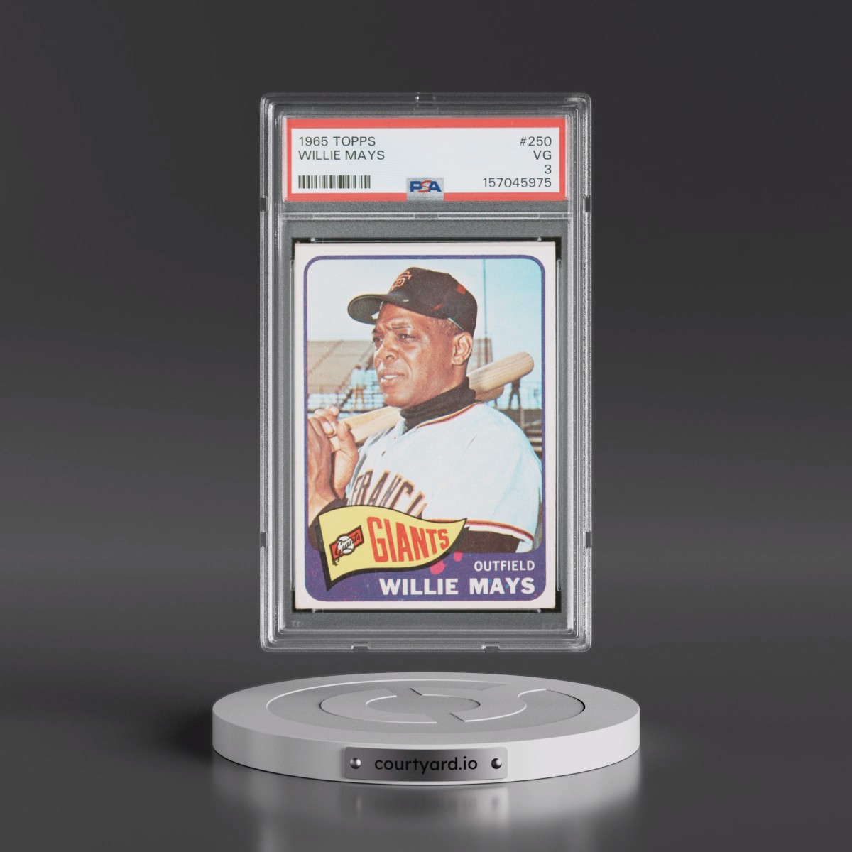 1965 Topps #250 Willie Mays (PSA 3 VG)