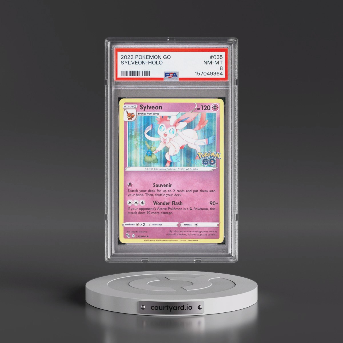 2022 Pokémon Go #035 Sylveon - Holo (PSA 8 NM-MT)