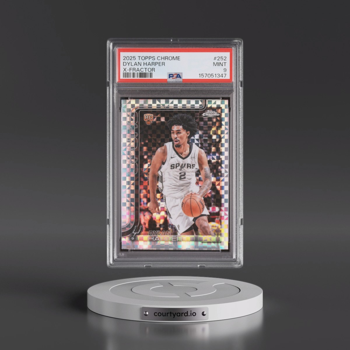 2025 Topps Chrome #252 Dylan Harper - X-Fractor (PSA 9 MINT)