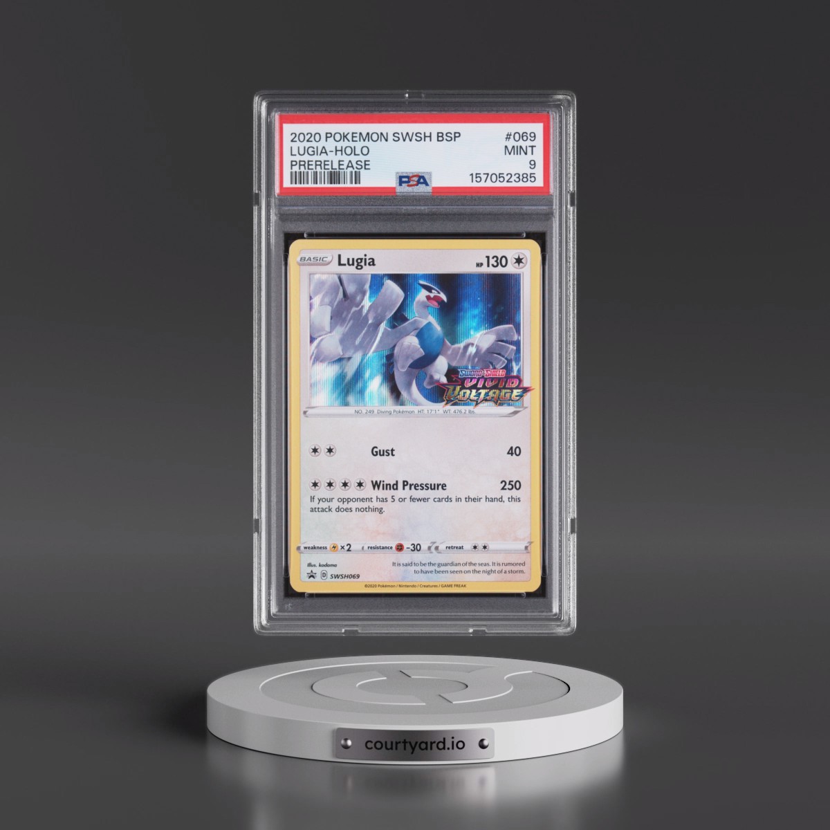 2020 Pokémon Swsh Black Star Promo #069 Lugia - Holo Prerelease (PSA 9 MINT)