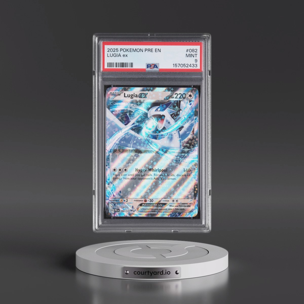2025 Pokémon Pre EN-Prismatic Evolutions #082 Lugia EX - Holo (PSA 9 MINT)