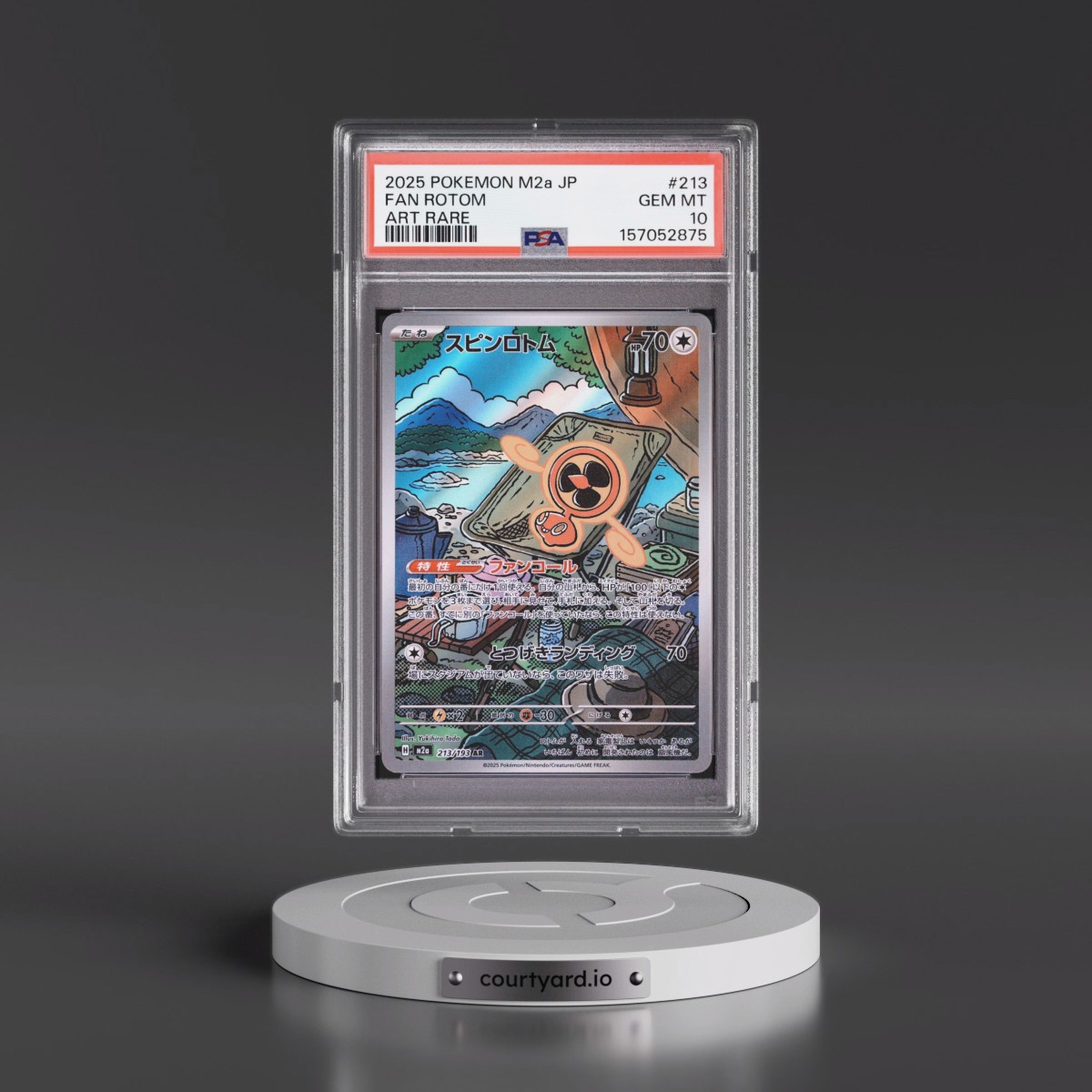 2025 Pokémon M2a-Mega Dream EX #213 Fan Rotom - Art Rare (PSA 10 GEM MINT)