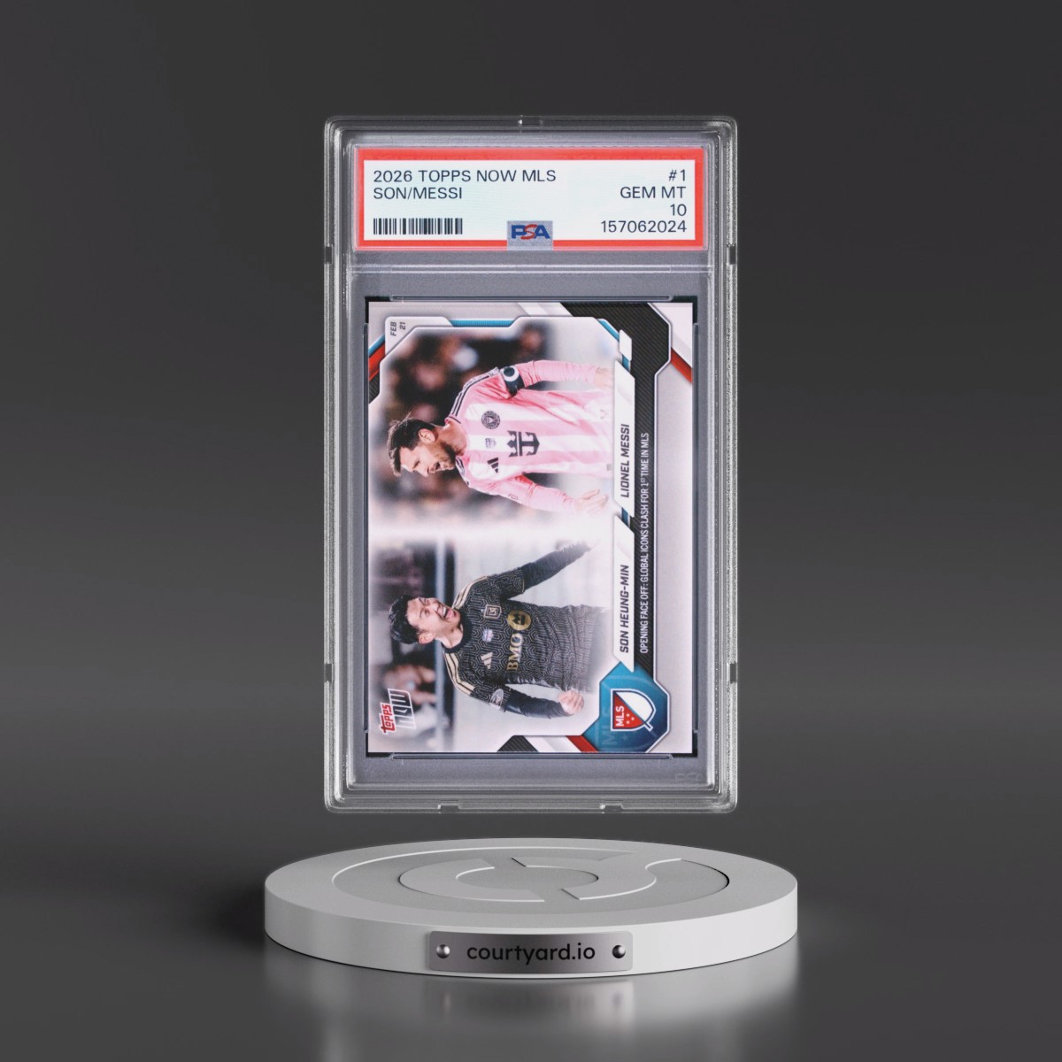 2026 Topps Now MLS #1 Lionel Messi/Son Heung-Min (PSA 10 GEM MINT)