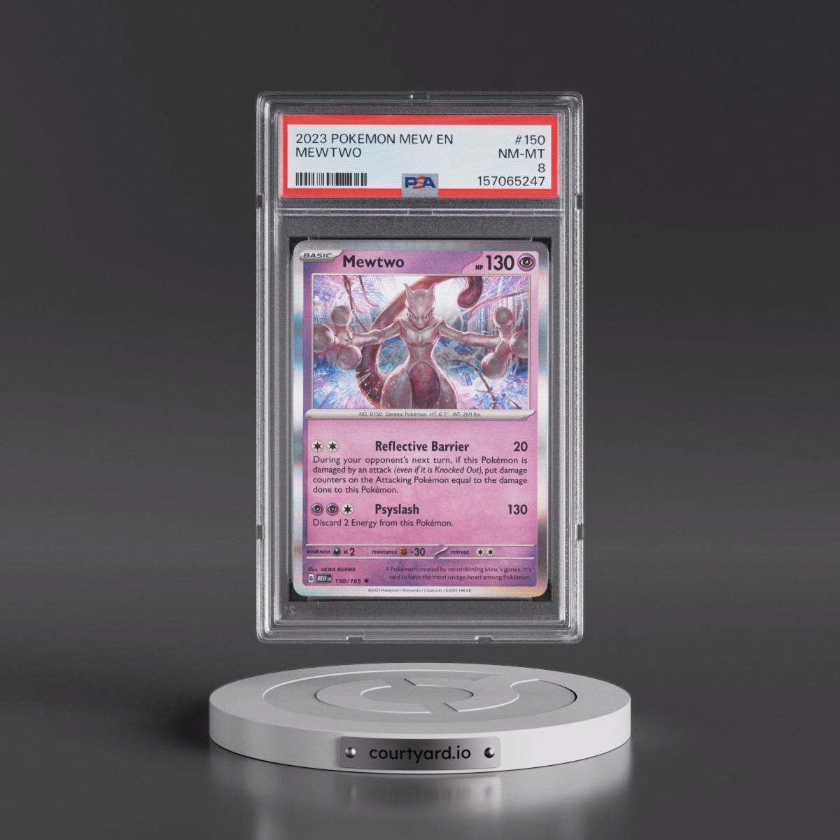 2023 Pokémon Mew EN-151 #150 Mewtwo (PSA 8 NM-MT)
