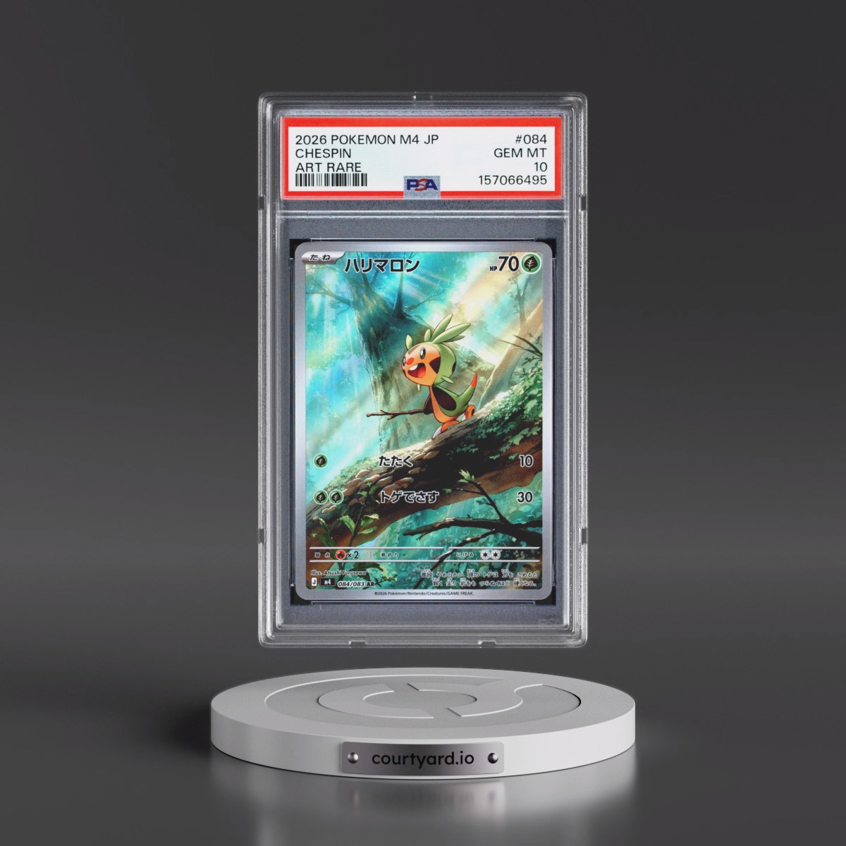 2026 Pokémon M4-Ninja Spinner #084 Chespin - Art Rare (PSA 10 GEM MINT)