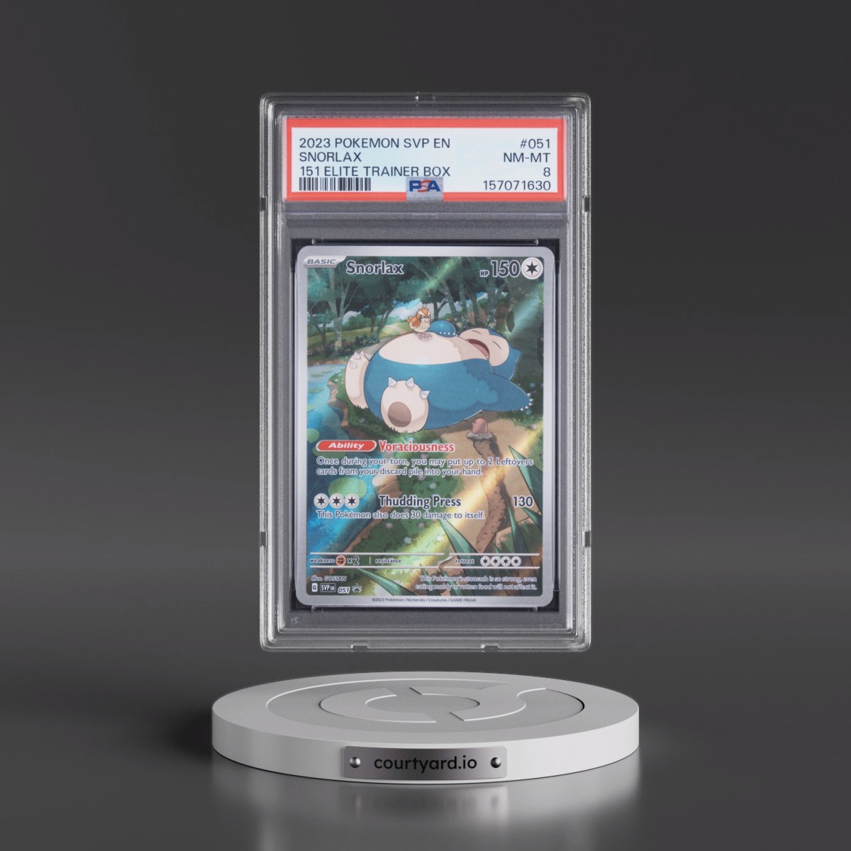 2023 Pokémon Svp EN-SV Black Star Promo #051 Snorlax - 151 Elite Trainer Box (PSA 8 NM-MT)